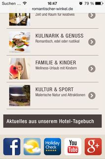 Beispiel mobile Website