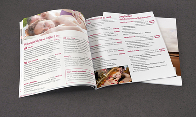 flyer Romantischer Winkel massagen kosmetik