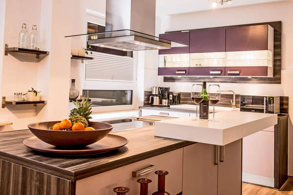 Küche in der Ferienwohnung