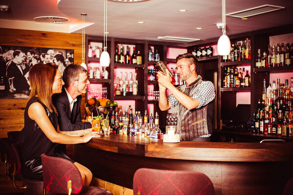 Romantischer Winkel Hotelbar Happy Hour