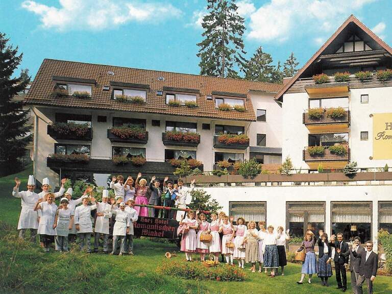 Hotel Bau Außenansicht Romantischer Winkel Sommer